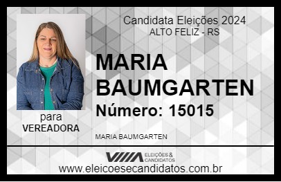 Candidato MARIA BAUMGARTEN 2024 - ALTO FELIZ - Eleições