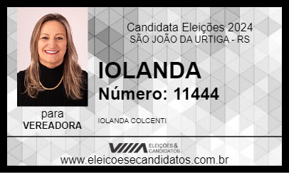 Candidato IOLANDA 2024 - SÃO JOÃO DA URTIGA - Eleições