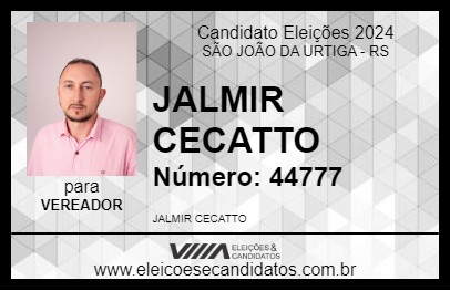 Candidato JALMIR CECATTO 2024 - SÃO JOÃO DA URTIGA - Eleições