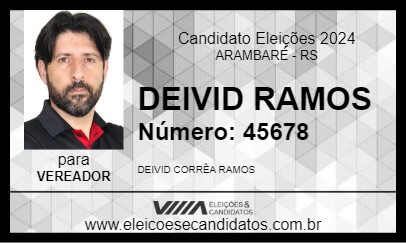 Candidato DEIVID RAMOS 2024 - ARAMBARÉ - Eleições