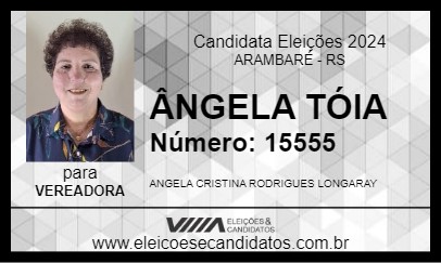 Candidato ÂNGELA TÓIA 2024 - ARAMBARÉ - Eleições