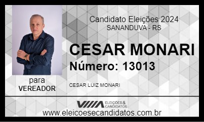 Candidato CESAR MONARI 2024 - SANANDUVA - Eleições