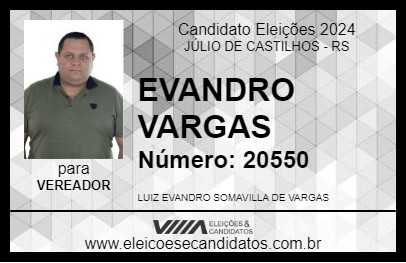 Candidato EVANDRO VARGAS 2024 - JÚLIO DE CASTILHOS - Eleições