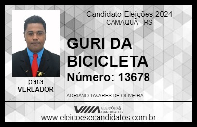 Candidato GURI DA BICICLETA 2024 - CAMAQUÃ - Eleições