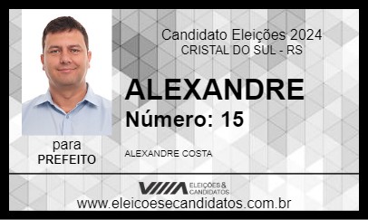 Candidato ALEXANDRE 2024 - CRISTAL DO SUL - Eleições