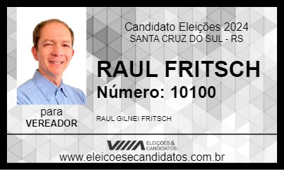 Candidato RAUL FRITSCH 2024 - SANTA CRUZ DO SUL - Eleições