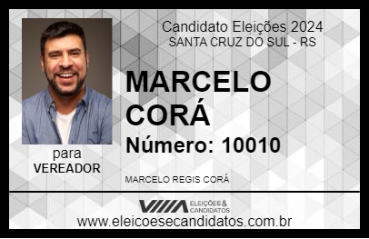 Candidato MARCELO CORÁ 2024 - SANTA CRUZ DO SUL - Eleições