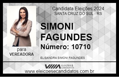 Candidato SIMONI FAGUNDES 2024 - SANTA CRUZ DO SUL - Eleições