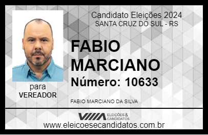 Candidato FABIO MARCIANO 2024 - SANTA CRUZ DO SUL - Eleições