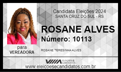 Candidato ROSANE  ALVES 2024 - SANTA CRUZ DO SUL - Eleições