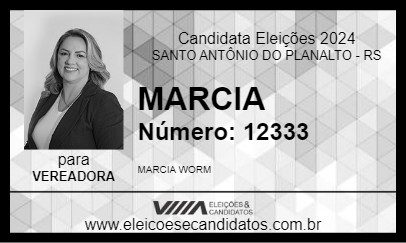 Candidato MARCIA 2024 - SANTO ANTÔNIO DO PLANALTO - Eleições