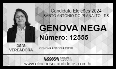 Candidato GENOVA NEGA 2024 - SANTO ANTÔNIO DO PLANALTO - Eleições