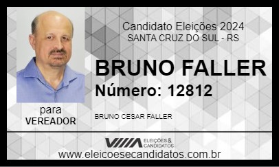 Candidato BRUNO FALLER 2024 - SANTA CRUZ DO SUL - Eleições