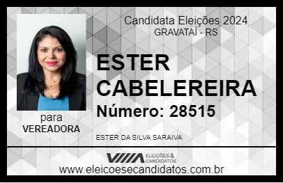 Candidato ESTER CABELEREIRA 2024 - GRAVATAÍ - Eleições