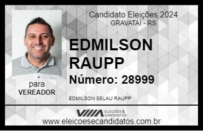 Candidato EDMILSON RAUPP 2024 - GRAVATAÍ - Eleições