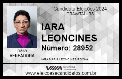 Candidato IARA LEONCINES 2024 - GRAVATAÍ - Eleições