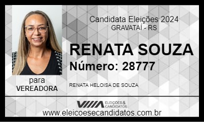 Candidato RENATA SOUZA 2024 - GRAVATAÍ - Eleições