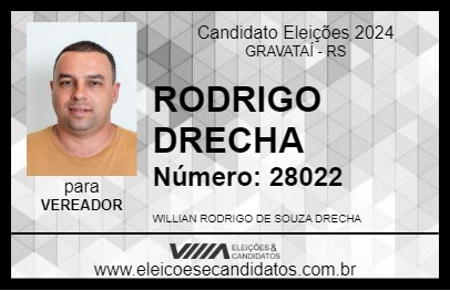 Candidato RODRIGO DRECHA 2024 - GRAVATAÍ - Eleições