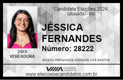 Candidato JÉSSICA FERNANDES 2024 - GRAVATAÍ - Eleições