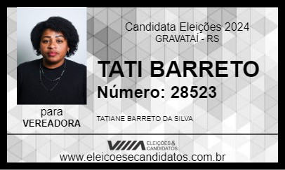 Candidato TATI BARRETO 2024 - GRAVATAÍ - Eleições