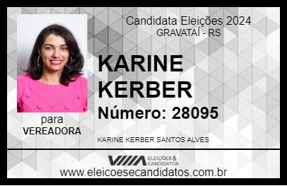 Candidato KARINE KERBER 2024 - GRAVATAÍ - Eleições