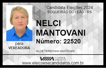 Candidato NELCI MANTOVANI 2024 - BOQUEIRÃO DO LEÃO - Eleições