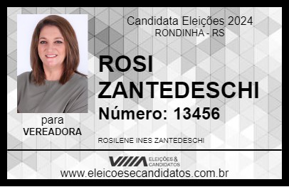 Candidato ROSI ZANTEDESCHI 2024 - RONDINHA - Eleições