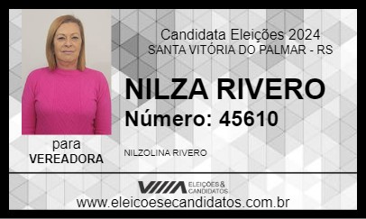 Candidato NILZA RIVERO 2024 - SANTA VITÓRIA DO PALMAR - Eleições