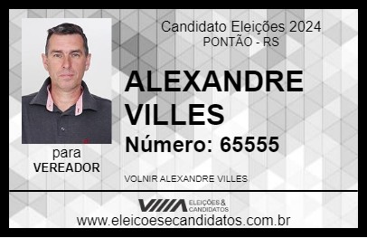 Candidato ALEXANDRE VILLES 2024 - PONTÃO - Eleições