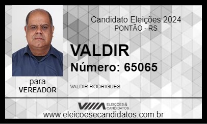 Candidato VALDIR 2024 - PONTÃO - Eleições