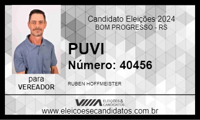 Candidato PUVI 2024 - BOM PROGRESSO - Eleições