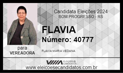 Candidato FLAVIA 2024 - BOM PROGRESSO - Eleições