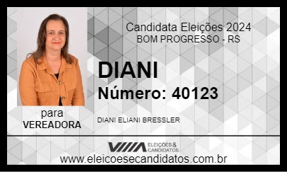 Candidato DIANI 2024 - BOM PROGRESSO - Eleições