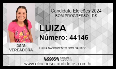 Candidato LUIZA 2024 - BOM PROGRESSO - Eleições