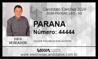 Candidato PARANA 2024 - BOM PROGRESSO - Eleições