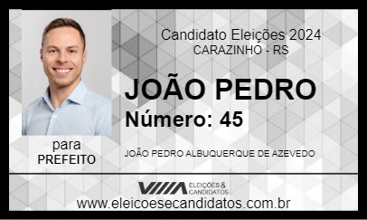 Candidato JOÃO PEDRO 2024 - CARAZINHO - Eleições