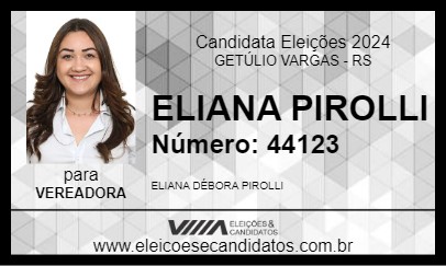 Candidato ELIANA PIROLLI 2024 - GETÚLIO VARGAS - Eleições