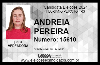 Candidato ANDREIA PEREIRA 2024 - FLORIANO PEIXOTO - Eleições