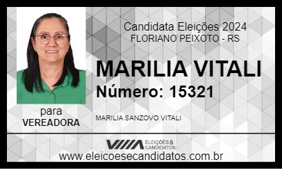 Candidato MARILIA VITALI 2024 - FLORIANO PEIXOTO - Eleições