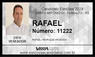 Candidato RAFAEL 2024 - SANTO ANTÔNIO DO PLANALTO - Eleições