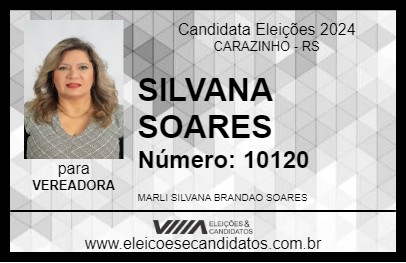 Candidato SILVANA SOARES 2024 - CARAZINHO - Eleições