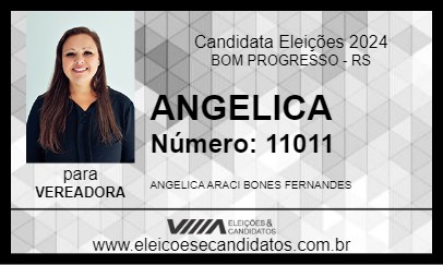 Candidato ANGELICA 2024 - BOM PROGRESSO - Eleições