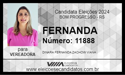 Candidato FERNANDA 2024 - BOM PROGRESSO - Eleições