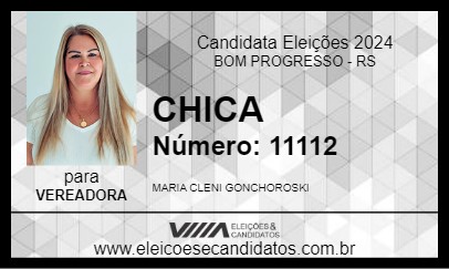 Candidato CHICA 2024 - BOM PROGRESSO - Eleições