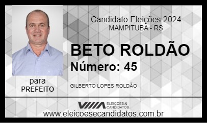 Candidato BETO ROLDÃO 2024 - MAMPITUBA - Eleições