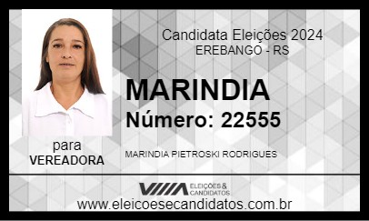 Candidato MARINDIA 2024 - EREBANGO - Eleições