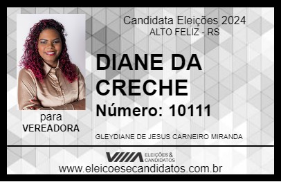 Candidato DIANE MIRANDA 2024 - ALTO FELIZ - Eleições