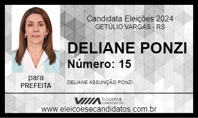 Candidato DELIANE PONZI 2024 - GETÚLIO VARGAS - Eleições