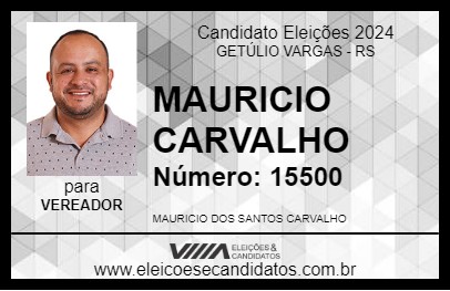 Candidato MAURICIO CARVALHO 2024 - GETÚLIO VARGAS - Eleições