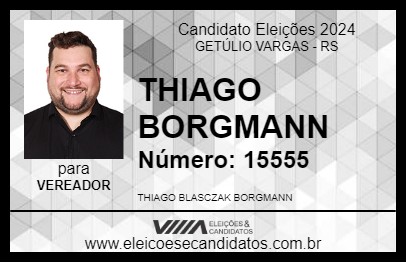 Candidato THIAGO BORGMANN 2024 - GETÚLIO VARGAS - Eleições